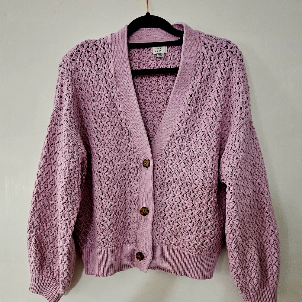 A New Day Purple Cardigan Sweater